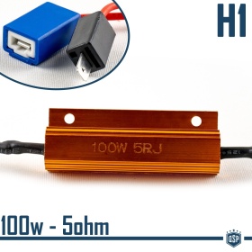 X1 Resistencia Canbus 100W-5 OHM para Led H1 Cancelador Error Decodificador Suplementario