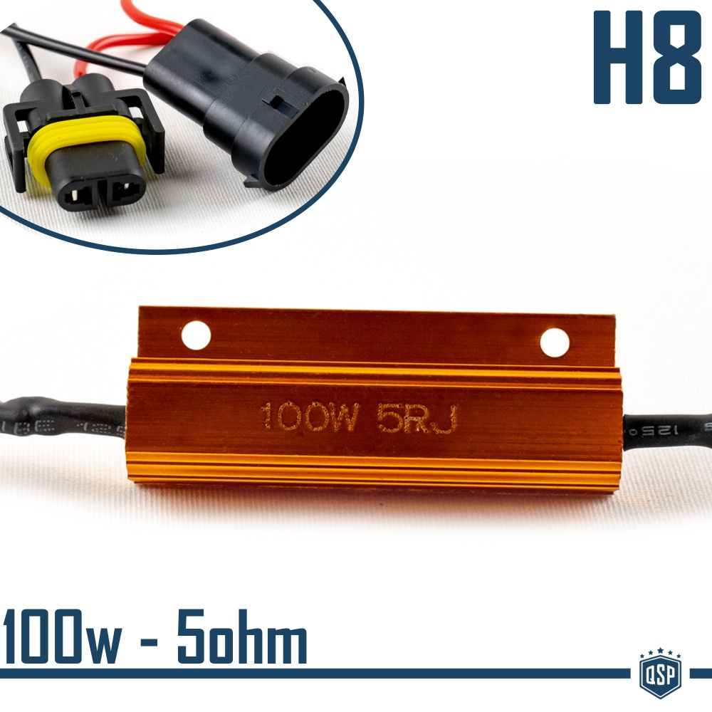 X1 Resistencia Canbus 100W-5 OHM para Led H8 Cancelador Error Decodificador Suplementario