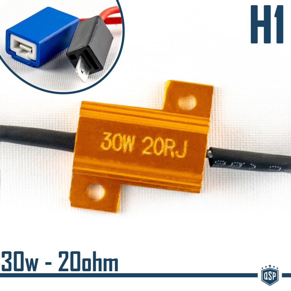 X1 Resistencia Canbus 30W-20 OHM para Led H1 Cancelador Error Decodificador Suplementario