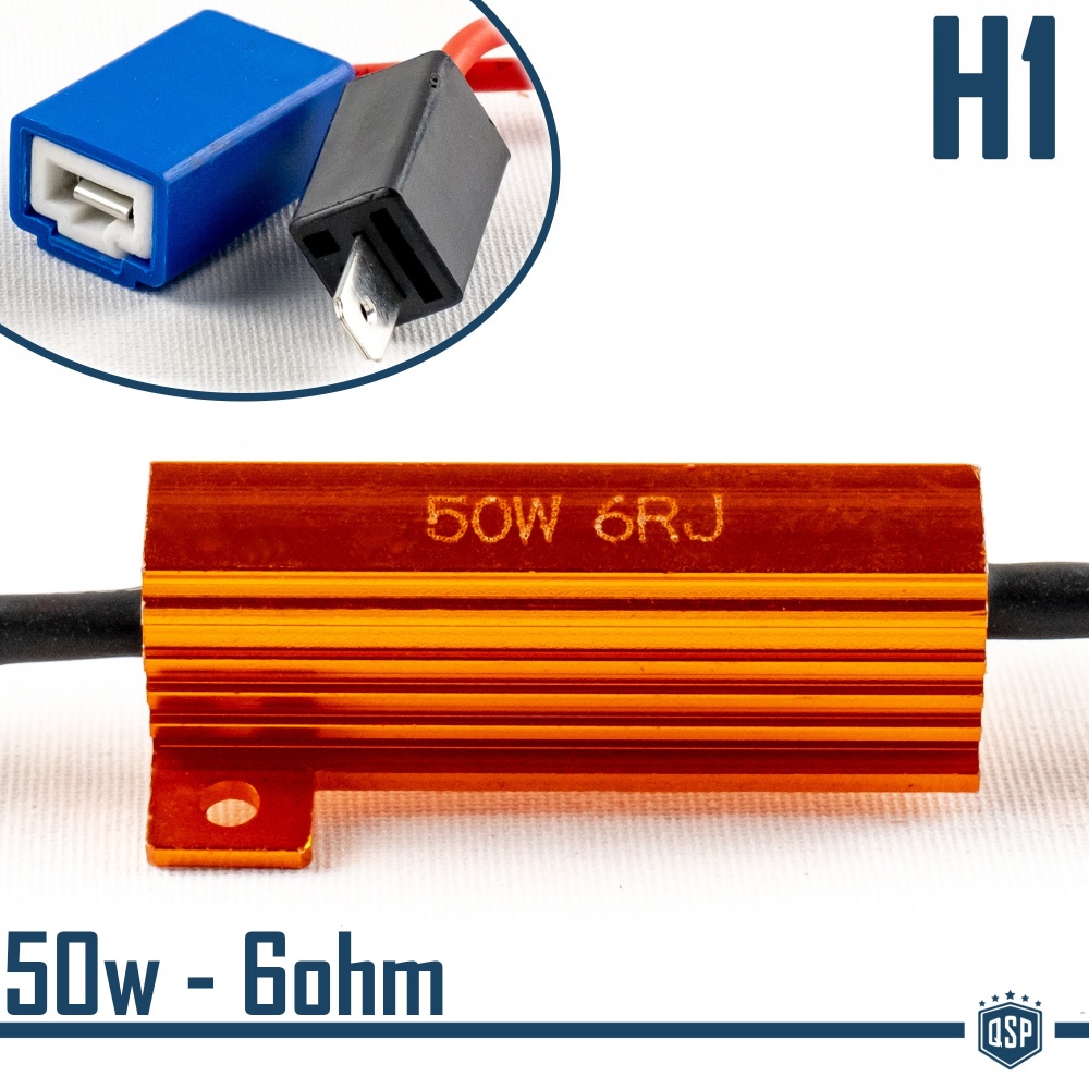 X1 Resistencia Canbus 50W-6 OHM para Led H1 Cancelador Error Decodificador Suplementario