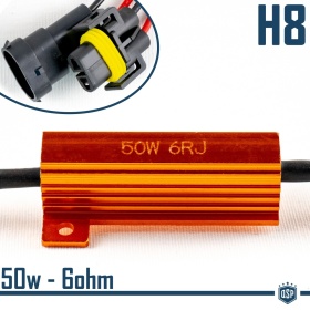 X1 Resistencia Canbus 50W-6 OHM para Led H8 Cancelador Error Decodificador Suplementario