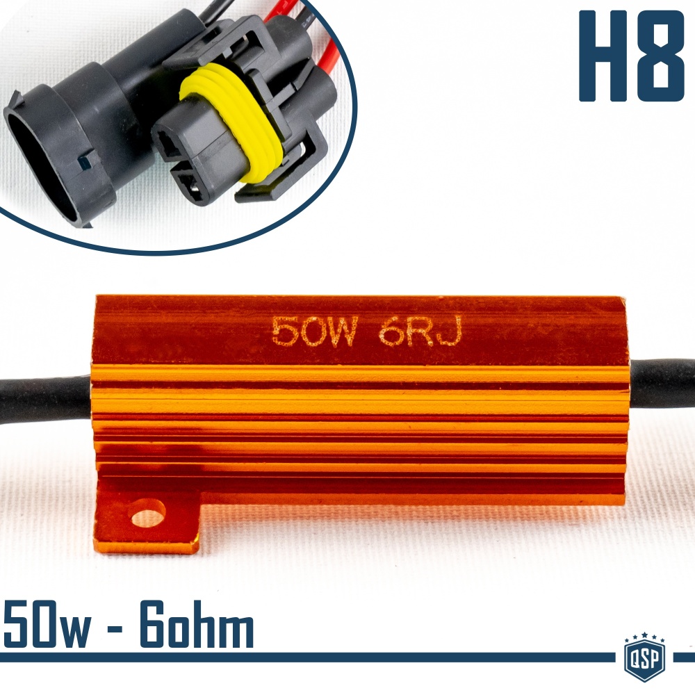 X1 Resistencia Canbus 50W-6 OHM para Led H8 Cancelador Error Decodificador Suplementario