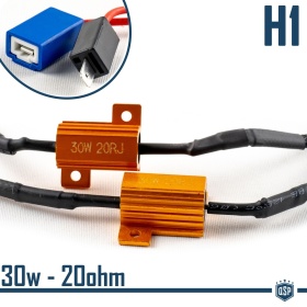 X2 Resistencias Canbus 30W-20 OHM para Led H1 Cancelador Error Decodificador Suplementario