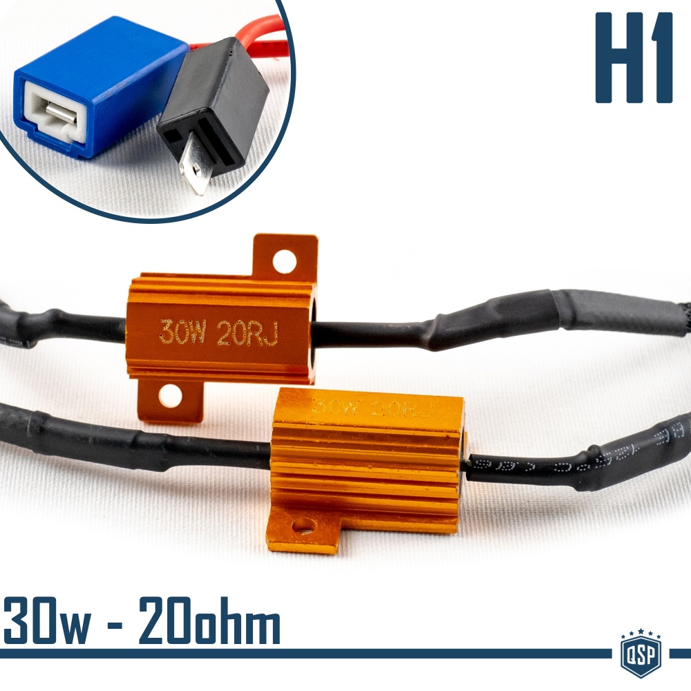 X2 Resistencias Canbus 30W-20 OHM para Led H1 Cancelador Error Decodificador Suplementario