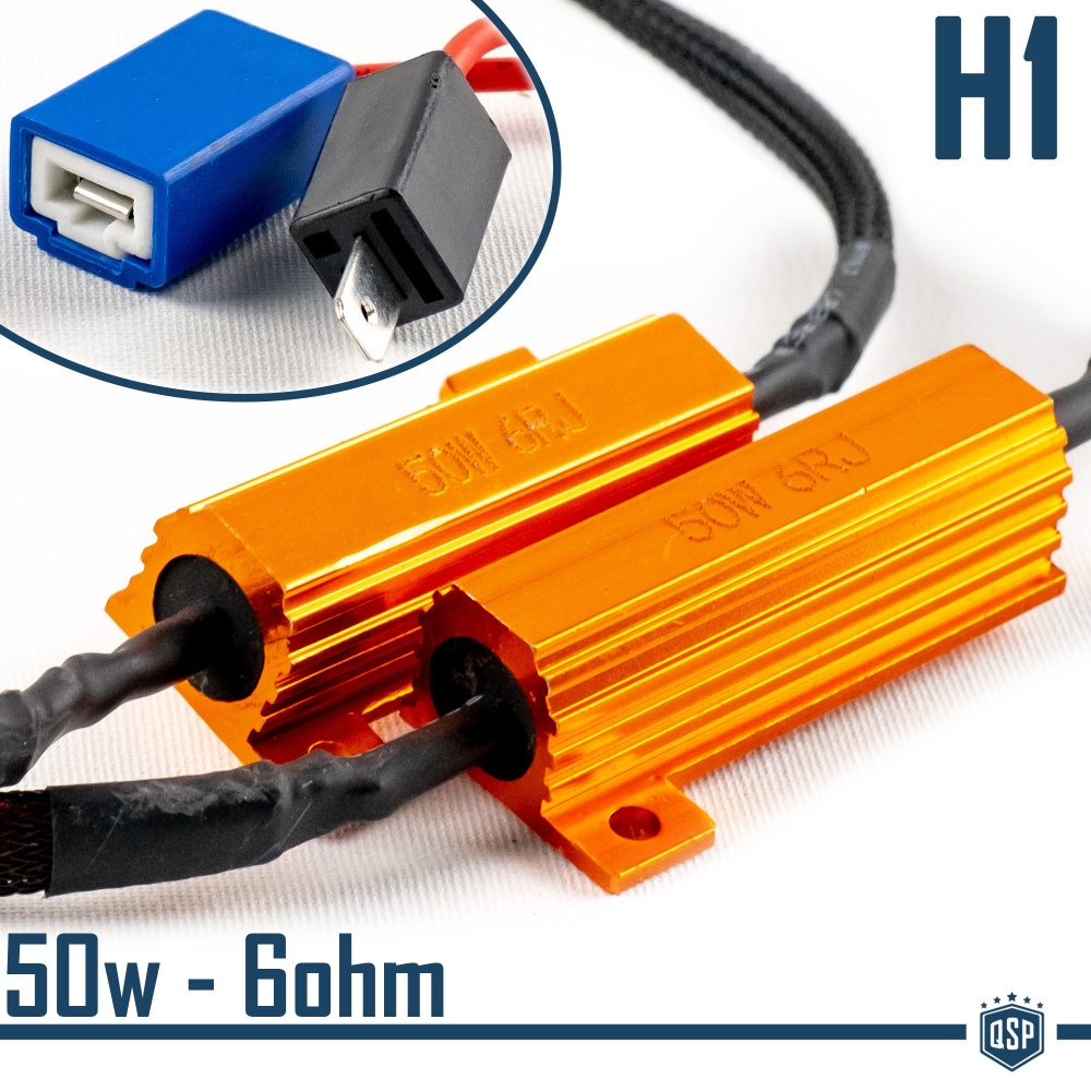 X2 Resistencias Canbus 50W-6 OHM para Led H1 Canceladores Error Decodificadores Suplementarios