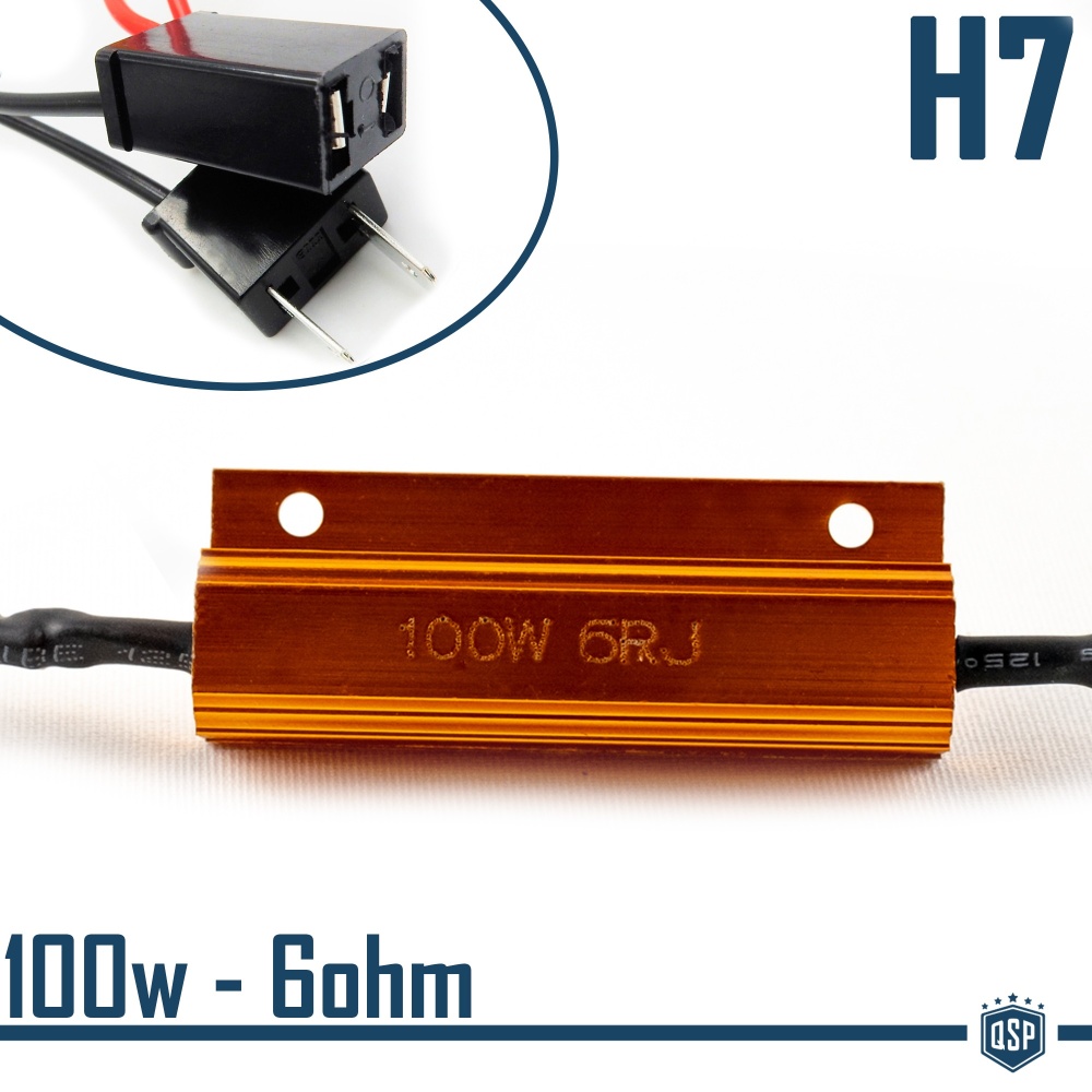 X1 Resistencia Canbus 100W-6 OHM para Led H7 Cancelador Error Decodificador Suplementario