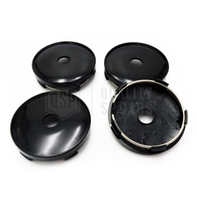 X4 TAPAS 60mm, Tapabujes de ABS Negro de Calidad PARA Centro de Llantas de Aleación