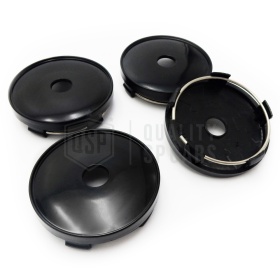 X4 TAPAS 60mm, Tapabujes de ABS Negro de Calidad PARA Centro de Llantas de Aleación