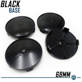 X4 TAPAS 68mm Negros para BMW Serie 1 2 3 4 5 6 7 M Z Tapabujes de ABS de Calidad PARA Centro de Llantas de Aleación