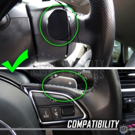 2 Steering Wheel Paddle Shift for AUDI A3 A4 A5 A6 A8 TT Q5 Q7 R8 | Carbon Fiber Paddle Shifters