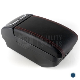 Apoyabrazos Universal para Coches Efecto Cuero | 9 Puertos USB | 2 Cajas de Almacenamiento | Portabebidas