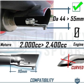 Turbo Sound Whistle Simulator Pipe Car Tuning | Whistle Turbine Simulator | Blow Off Valve For Muffler Ø 44-55mm