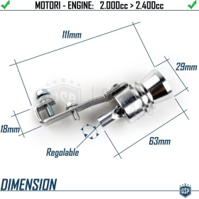 Turbo Sound Whistle Simulator Pipe Car Tuning | Whistle Turbine Simulator | Blow Off Valve For Muffler Ø 44-55mm