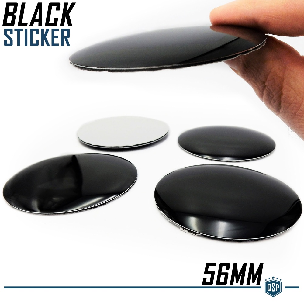 4 Pegatinas Negro Brillante Ø 56,5 mm para Tapabujes, en ABS PARA Centro de Llantas de Aleación 4 Pegatinas Negro Brillante Ø 56,5 mm para Tapabujes, en ABS PARA Centro de Llantas de Aleación