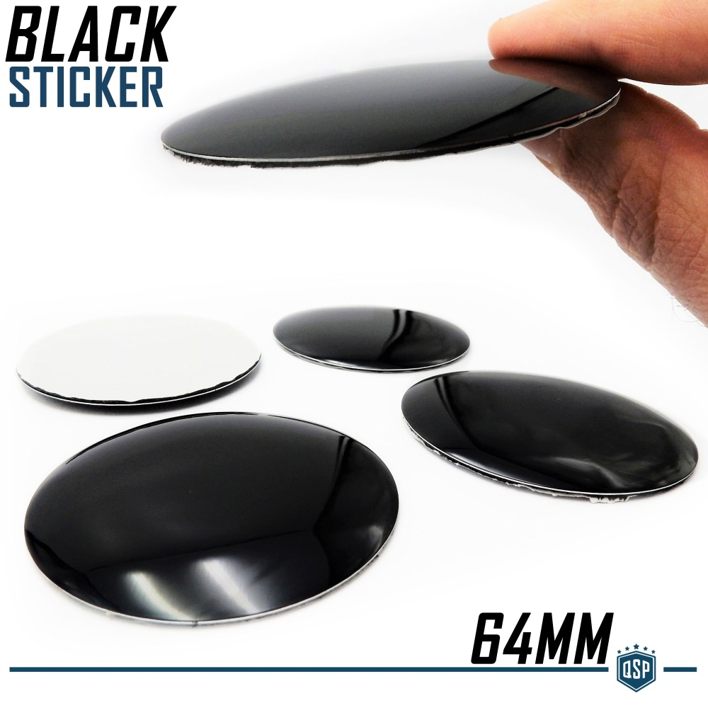 4 Pegatinas Negro Brillante Ø 64,5 mm para Tapabujes, en ABS PARA Centro de Llantas de Aleación 4 Pegatinas Negro Brillante Ø 64,5 mm para Tapabujes, en ABS PARA Centro de Llantas de Aleación