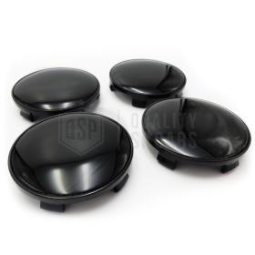 4 Tapabujes 68MM para Centro de Llantas de Aleación BMW, de ABS Negro Brillante