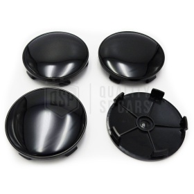 4 Tapabujes 68MM para Centro de Llantas de Aleación BMW, de ABS Negro Brillante