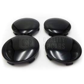 4 Tapabujes 68MM para Centro de Llantas de Aleación BMW, de ABS Negro Brillante