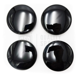 4 Tapabujes 68MM Negro Brillante de ABS, para Centro de Llantas de Aleación