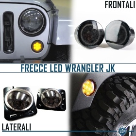 Kit 4 Intemitentes LED para JEEP WRANGLER JK Delanteras + Laterales Negras Tuning