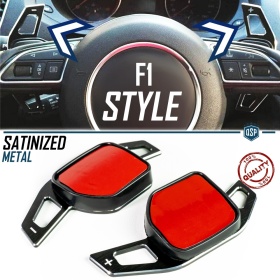 2 Steering Wheel Paddle Shift for AUDI A3 A4 A5 A6 A8 TT Q5 Q7 R8 | Black Steel Paddle Shifters