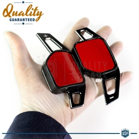 2 Steering Wheel Paddle Shift for AUDI A3 A4 A5 A6 A8 TT Q5 Q7 R8 | Black Steel Paddle Shifters