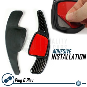 2 Steering Wheel Paddle Shift for AUDI A3 A4 A5 A6 A7 Q2 Q5 Q7 Q8 TT R8 | Carbon Paddle Shifters