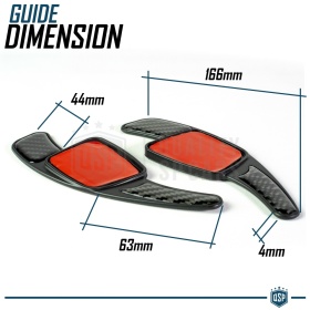 2 Steering Wheel Paddle Shift for AUDI A3 A4 A5 A6 A7 Q2 Q5 Q7 Q8 TT R8 | Carbon Paddle Shifters