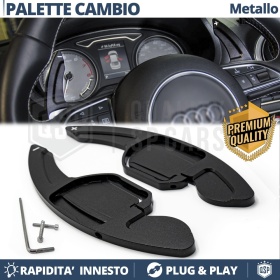 2 Steering Wheel Paddle Shift for AUDI A1 A3 A4 A5 A6 A7 A8 Q3 Q5 Q7 | Black Aluminum Paddle Shifters