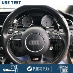 2 Steering Wheel Paddle Shift for AUDI A1 A3 A4 A5 A6 A7 A8 Q3 Q5 Q7 | Black Aluminum Paddle Shifters