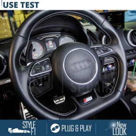 2 Steering Wheel Paddle Shift for AUDI A1 A3 A4 A5 A6 A7 A8 Q3 Q5 Q7 | Black Aluminum Paddle Shifters