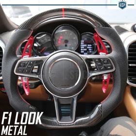Levas de Volante para PORSCHE Macan Cayenne 911 Panamera Cayman Boxster 918 | Levas de Cambio Rojo