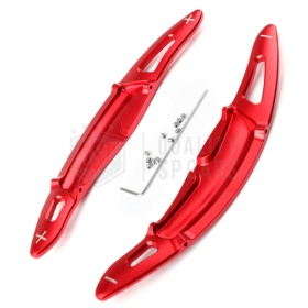 Levas de Volante para PORSCHE Macan Cayenne 911 Panamera Cayman Boxster 918 | Levas de Cambio Rojo