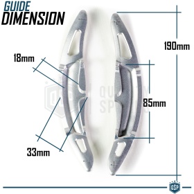 Levas de Volante para PORSCHE Macan Cayenne 911 Panamera Cayman Boxster 918 | Levas de Cambio Silver