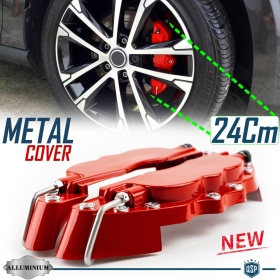 2 CUBRE PINZAS Freno Rojas Universales para Coches 24CM en Aleación de Aluminio
