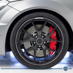 2 CUBRE PINZAS Freno Rojas Universales para Coches 24CM en Aleación de Aluminio