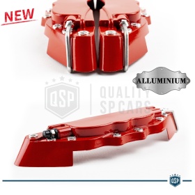 2 CUBRE PINZAS Freno Rojas Universales para Coches 24CM en Aleación de Aluminio