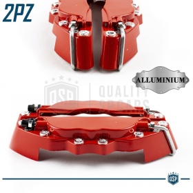 2 CUBRE PINZAS Freno Rojas Universales para Coches 19 CM en Aleación de Aluminio