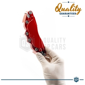 2 CUBRE PINZAS Freno Rojas Universales para Coches 19 CM en Aleación de Aluminio