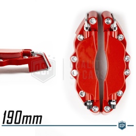 2 CUBRE PINZAS Freno Rojas Universales para Coches 19 CM en Aleación de Aluminio