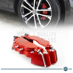 2 CUBRE PINZAS Freno Rojas Universales para Coches 19 CM en Aleación de Aluminio