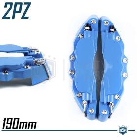 2 CUBRE PINZAS Freno Azules Universales para Coches 19 CM en Aleación de Aluminio