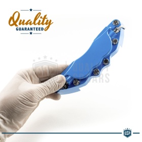 2 CUBRE PINZAS Freno Azules Universales para Coches 19 CM en Aleación de Aluminio