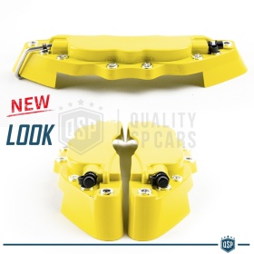 2 CUBRE PINZAS Freno Amarillas Universales para Coches 24CM en Aleación de Aluminio