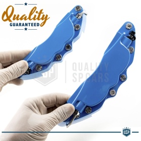 SET Cover COPRI PINZE Freni Blu Anteriori 24 CM + Posteriori 19 CM in METALLO