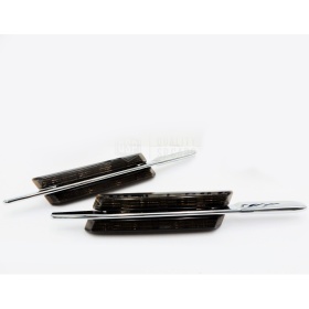 X2 Intermitentes de LED Para BMW X1 E84 | 100% CANBUS Plug & Play Lente NEGRA Raya CROMADA