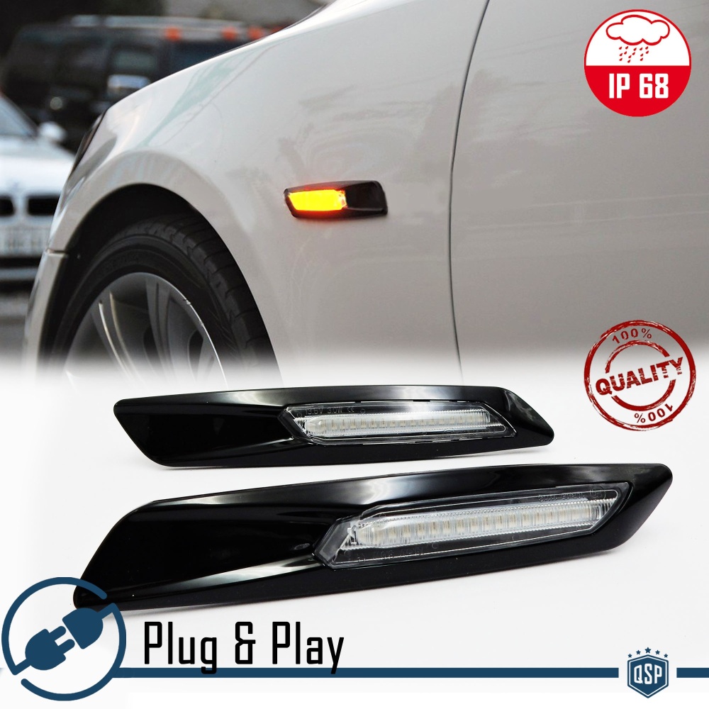 2 Intemitentes LED para BMW X3 E83 | CANBUS Negro + Lente Blanca 2 Intemitentes LED para BMW X3 E83 | CANBUS Negro + Lente Blanca