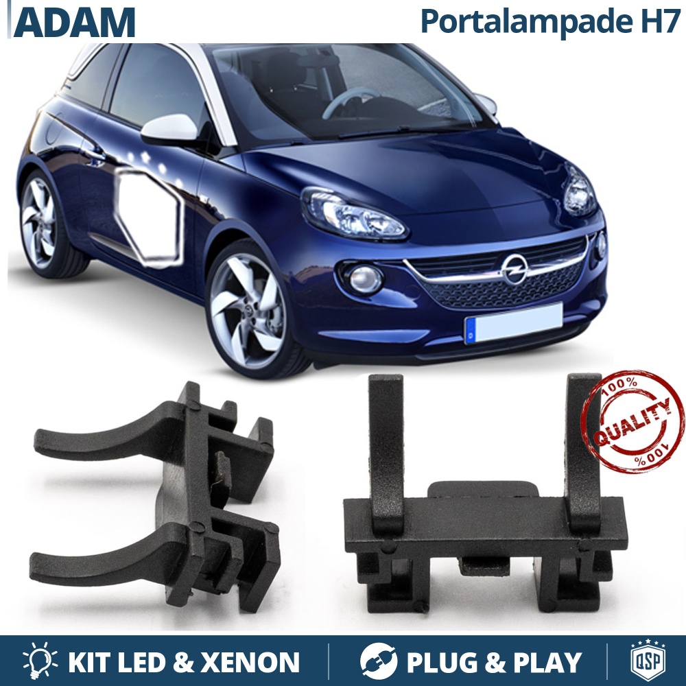 2X Adaptatores Soporte Bombilla para Opel Adam Luces de Cruce para Montaje Kit Led H7 2X Adaptatores Soporte Bombilla para Opel Adam Luces de Cruce para Montaje Kit Led H7