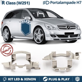 2X Adaptatores Soporte Bombilla para MERCEDES CLASE R W251 (05-10) Montaje KIT LED H7