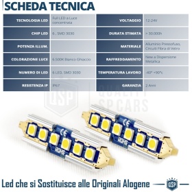 2X Bombillas LED Festoon 39MM C5W | 6500K Blanco Frío Canbus SIN ERROR Plug & Play